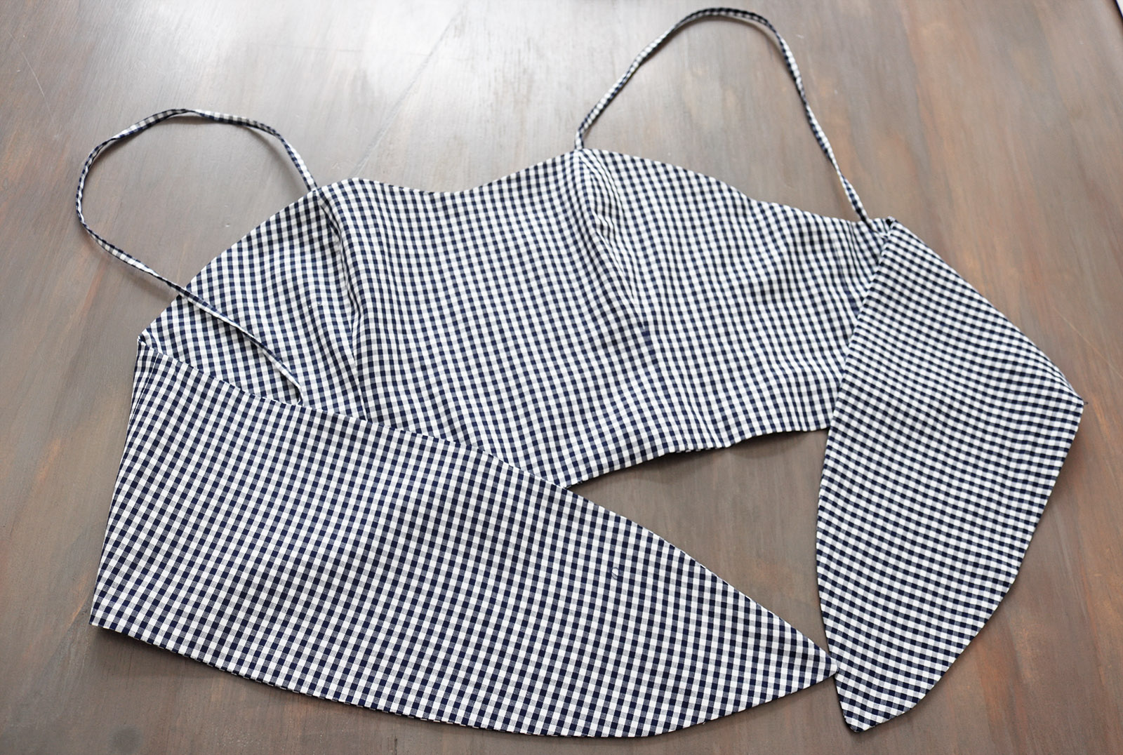 gingham tie top